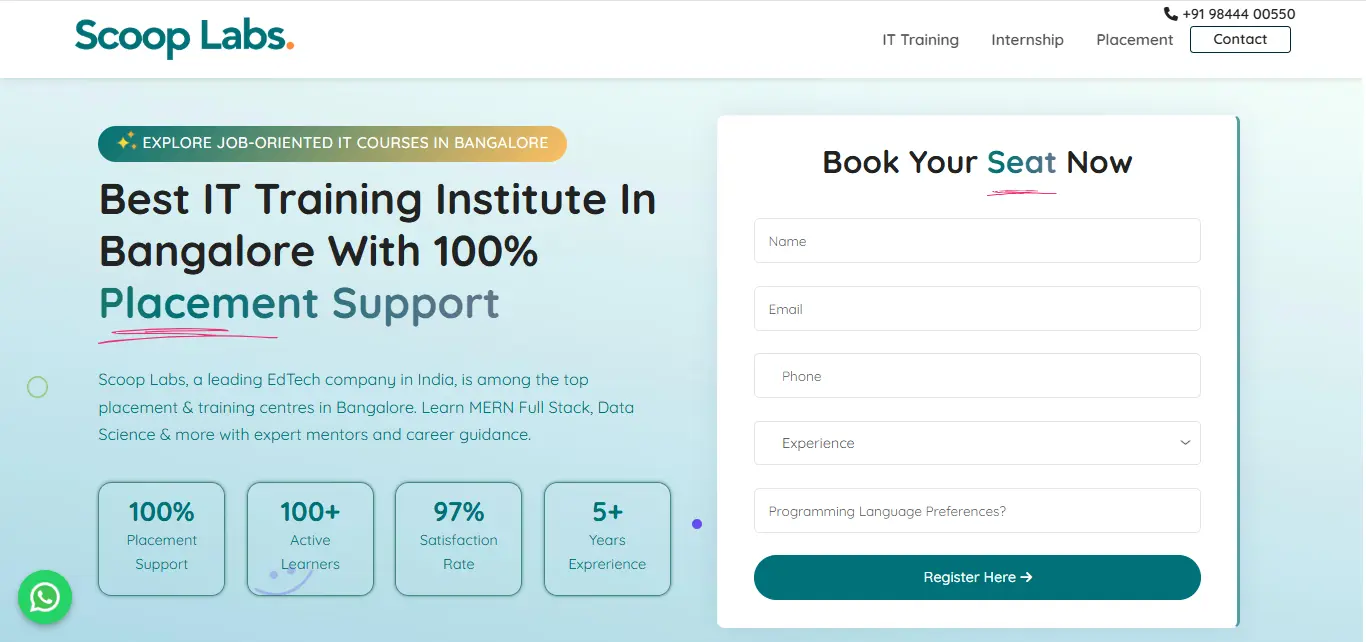 Edtech Website Screenshot